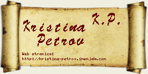 Kristina Petrov vizit kartica